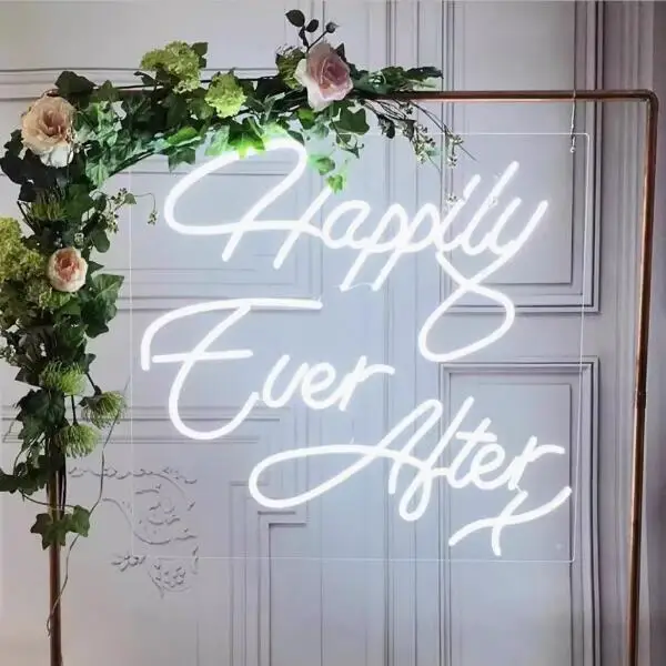 Custom Happy Birthday Neon Logo Sign Dropshipping LED Acrylic Letter Sign for Store and Company Decor Stand Installation