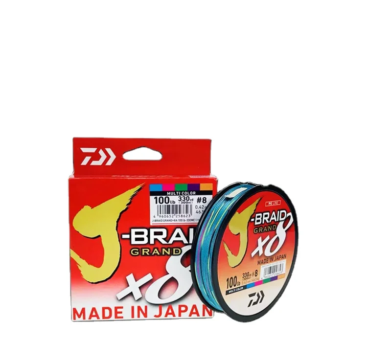 DAIWA J-BRAID большая леска 300 м 150 135 8 нитей плетеная для рыбалки 18 20 25 30 35 фунтов сделано в Японии