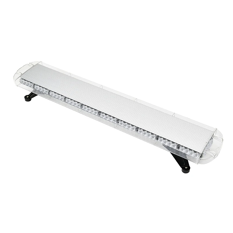 47-Inch LED Bars with Red Blue Amber Flashing Lights for Vehicle Warning Traffic Safety & Roadway Security White Reflector Color