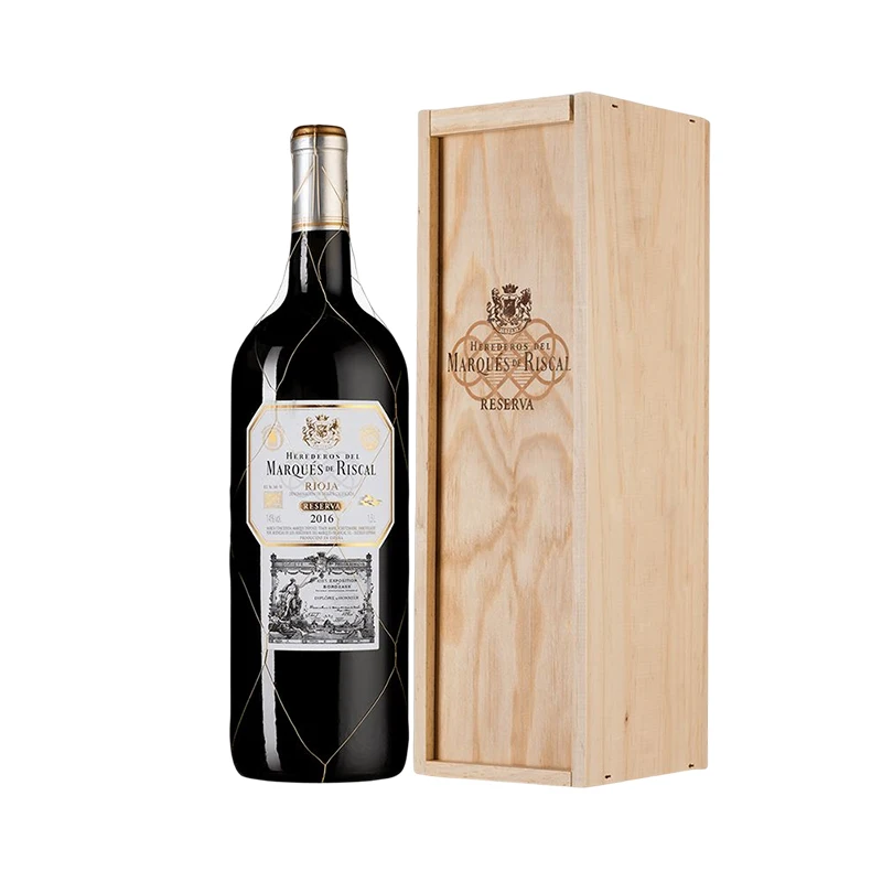 Luxury Box Leather Carrying Case Wine Wood Wine Gift Box Brown Pu Leather Outside Custom Wine Box With Handle