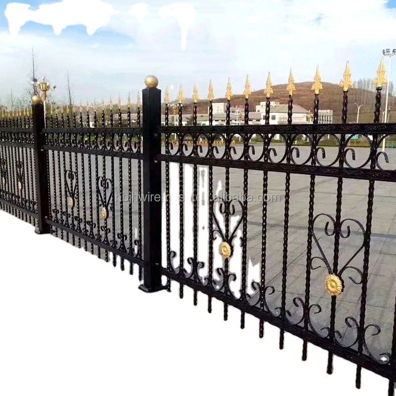 2023// Villa Luxury Custom Security Entrance Gates Wrought Iron Main Gate And Fence