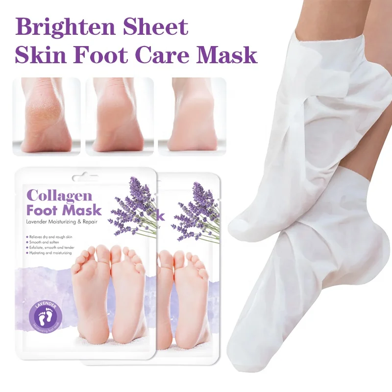 Foot Care Mask Customized Wholesale Oem Good Quality Foot Masking Socks Moisturizing Lavender Oil Foot Mask for Dry Cracked Feet