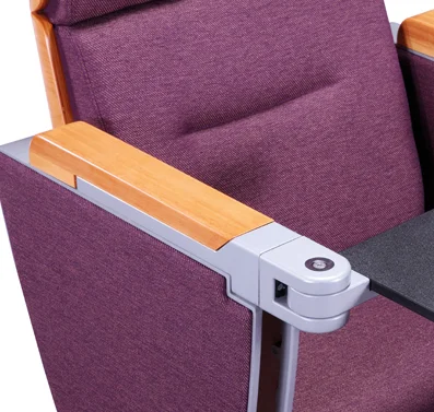 interlock modern standard size auditorium chair  university lecture hall chairs with writing pad