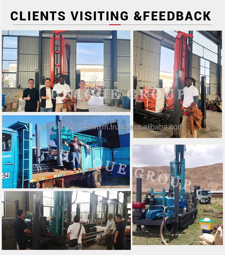 280m Crawler Well Drilling Water Drilling Machine with Air Compressor Water Drill Rig