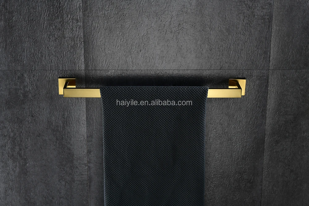 Factory Cheap Price Home Interior Door Bathroom Wall bathroom accessories Stainless Steel Chrome Single Bathroom Brass Towel Bar