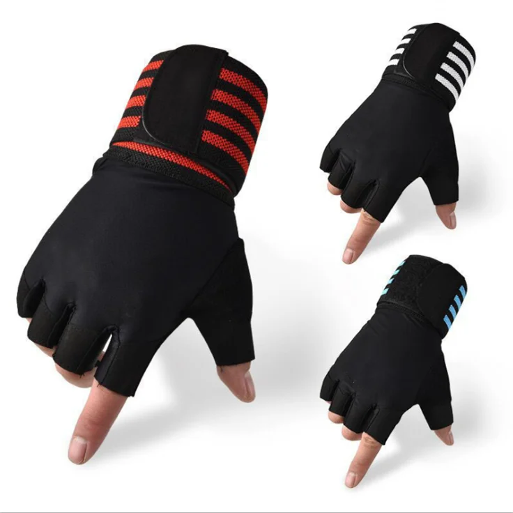 barbell exercise workouts gym gloves breathable half finger fitness weight lifting gloves