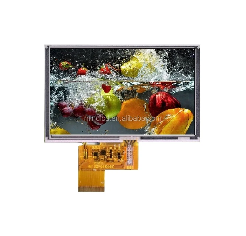 led display screen 5.0' inch  800*480 touch screen industrial lcd touch screen display