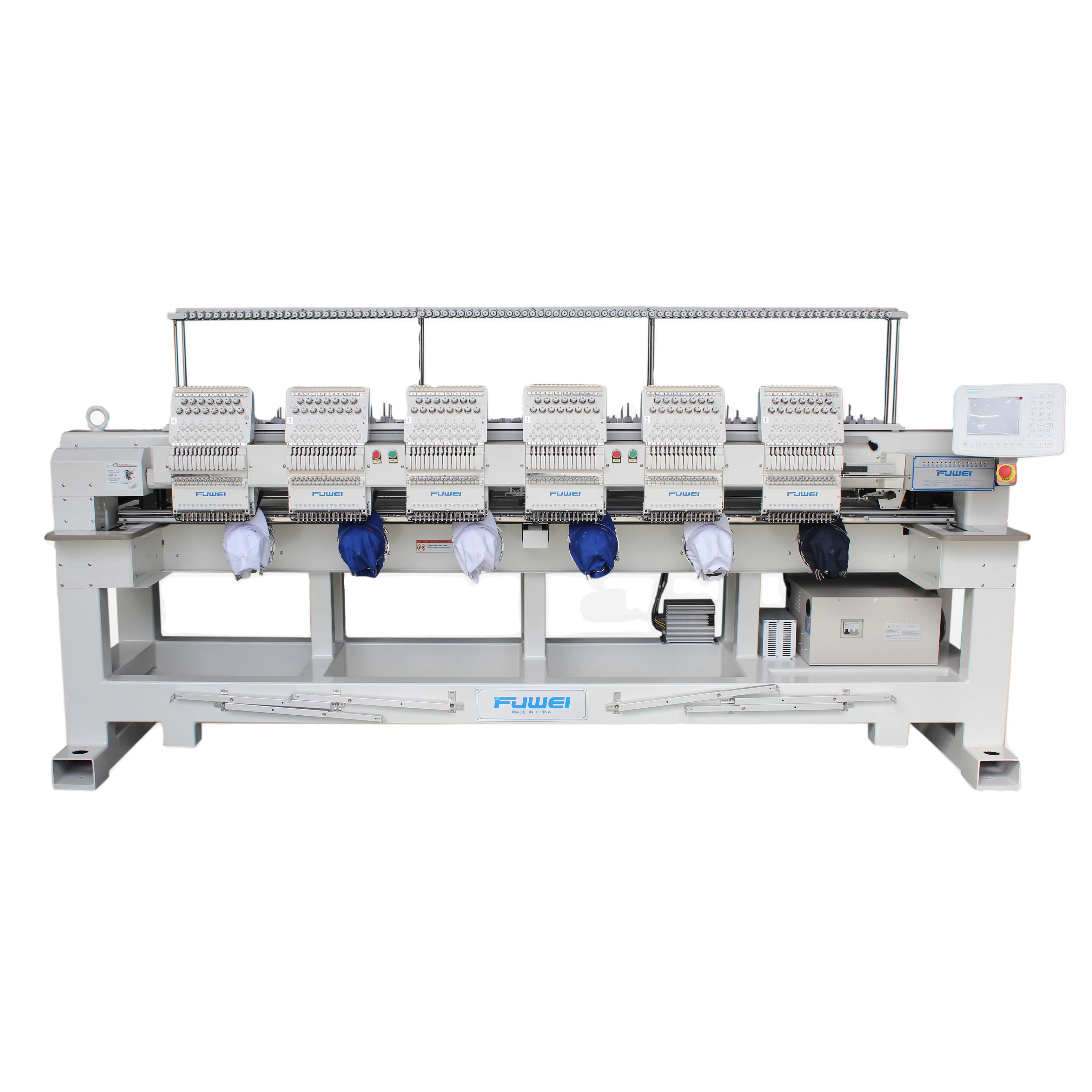 Fuwei computerized high speed  6 heads embroidery machine fuwei brand with good factory price