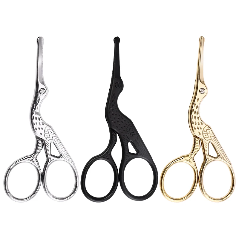 Professional Manicure Tool Stainless Steel Nose Hair Trimming Scissors Safety Blunt Scissor Round Tip Small Nose Hair Scissor