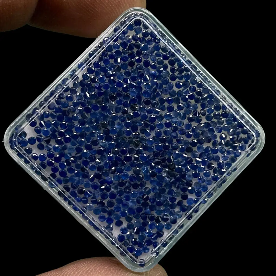Wholesale Cheap 5A Grade Round Cut Synthetic Corundum 34# Blue Sapphire Stone Lab Grown Loose Gemstones Sapphire 2mm 3mm 4mm