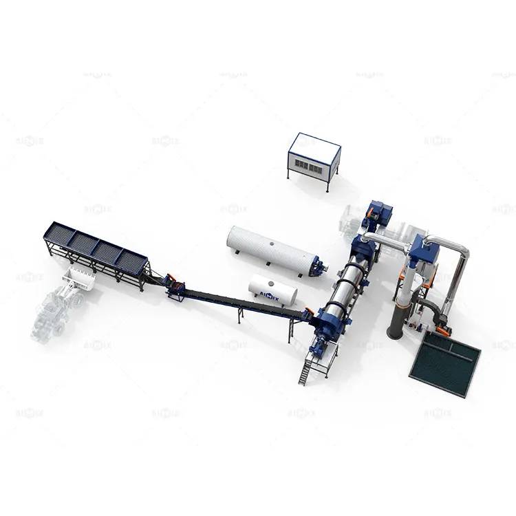 Mobile Small 40tph Capacity Asphalt Batching Plant Asphalt Mixing Plant