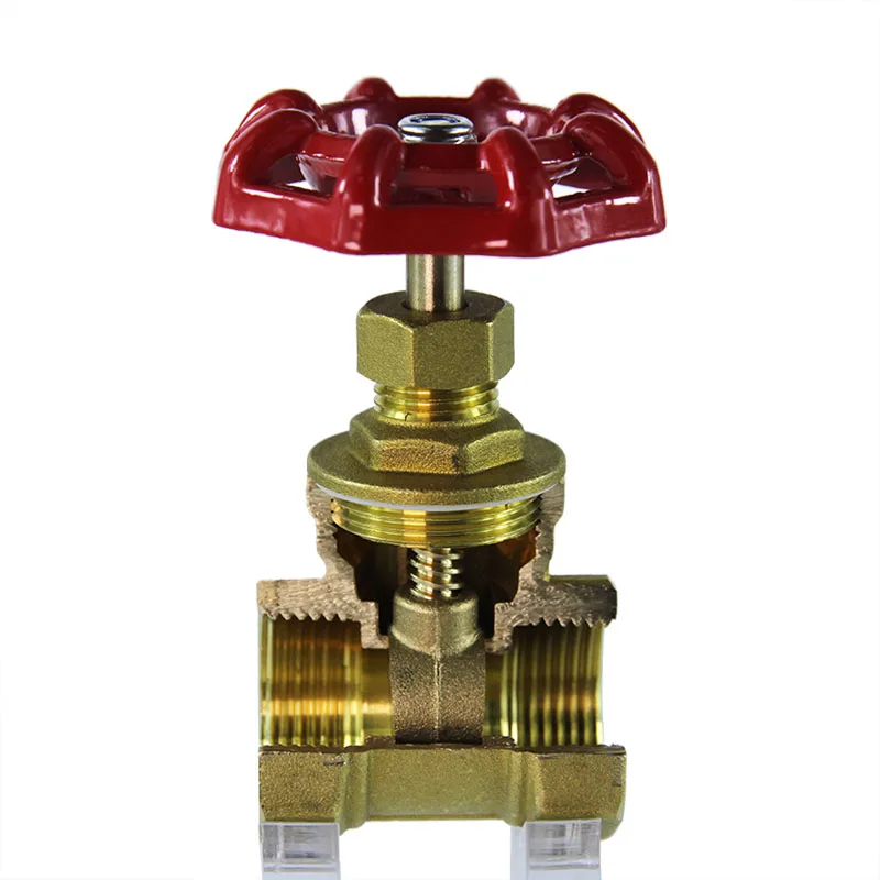 Brass bronze  high efficiency 1/2inch DN15 BSPT thread handle full port brass gate valve for water