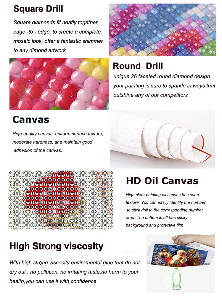Low moq custom high quality full painting 30x40cm easy landscape painting diamond art kits 5d sunset painting for living room