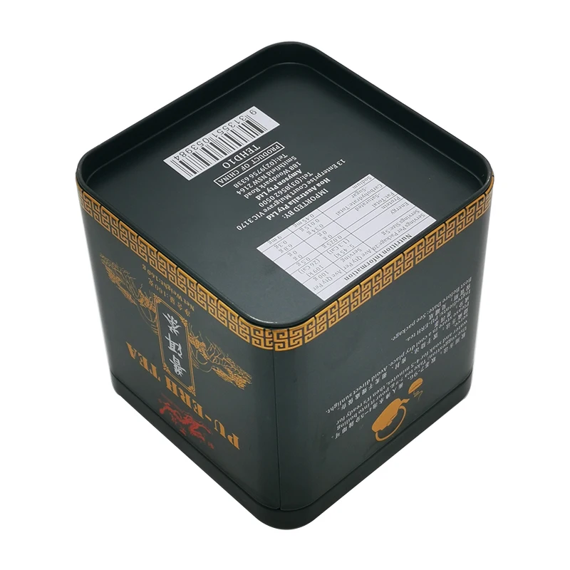 Manufacture Candy Jar Tea Tin Metal Can Custom Color Chocolate Square Metal Box