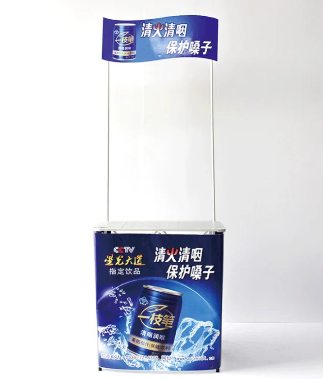 Guaranteed Quality Custom Size Foldable Aluminum Alloy Frame Display Goods Counter Led Promotion Table