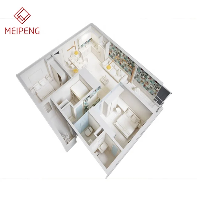 Услуги 3D-дизайна интерьера для дома, современный шкаф для кухни, офиса, гостиницы