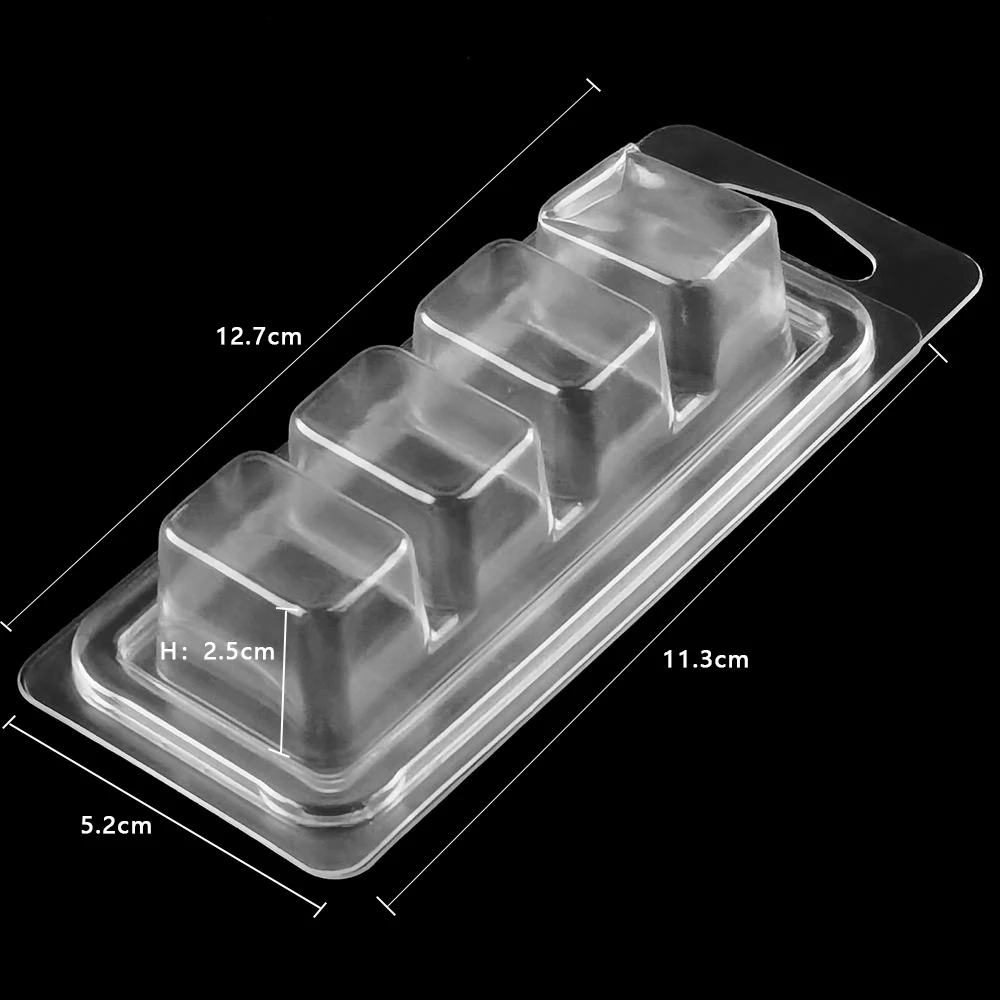 Scented Candle PVC Custom 4 6 10 Cavity Clear plastic Blister Tray Candle Packaging Molds for Wax Melts Clamshells