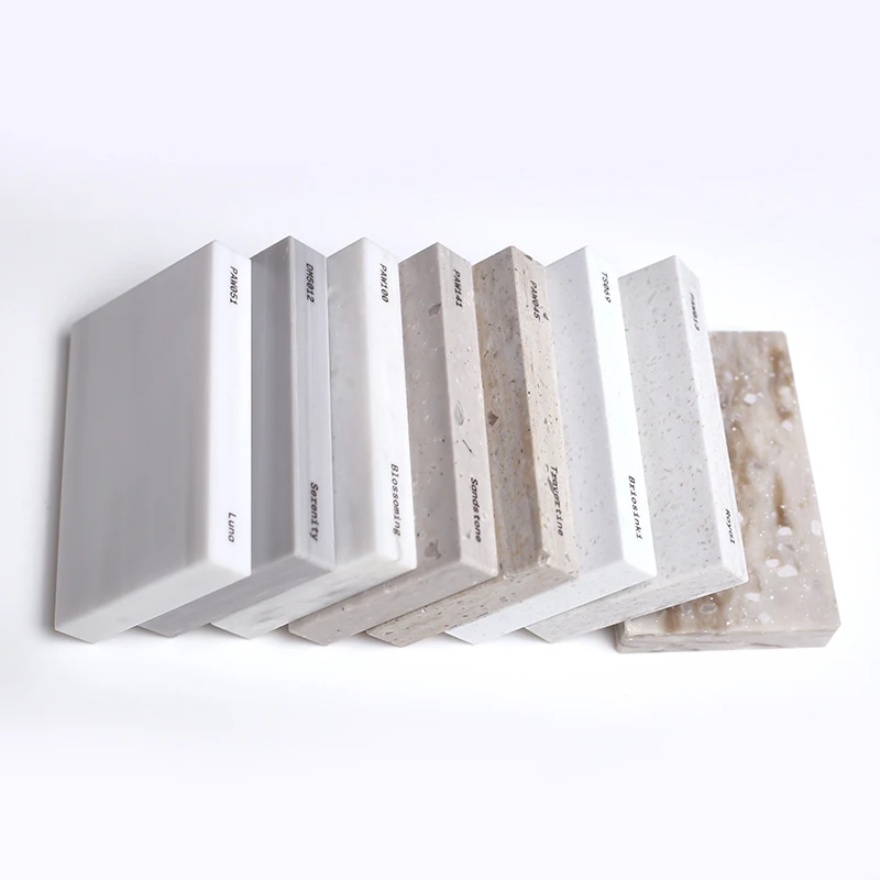 Artifical Stone Marble Table Top Crystal Quartz Solid Surface Sheet For Decoration Of Educational Institutions