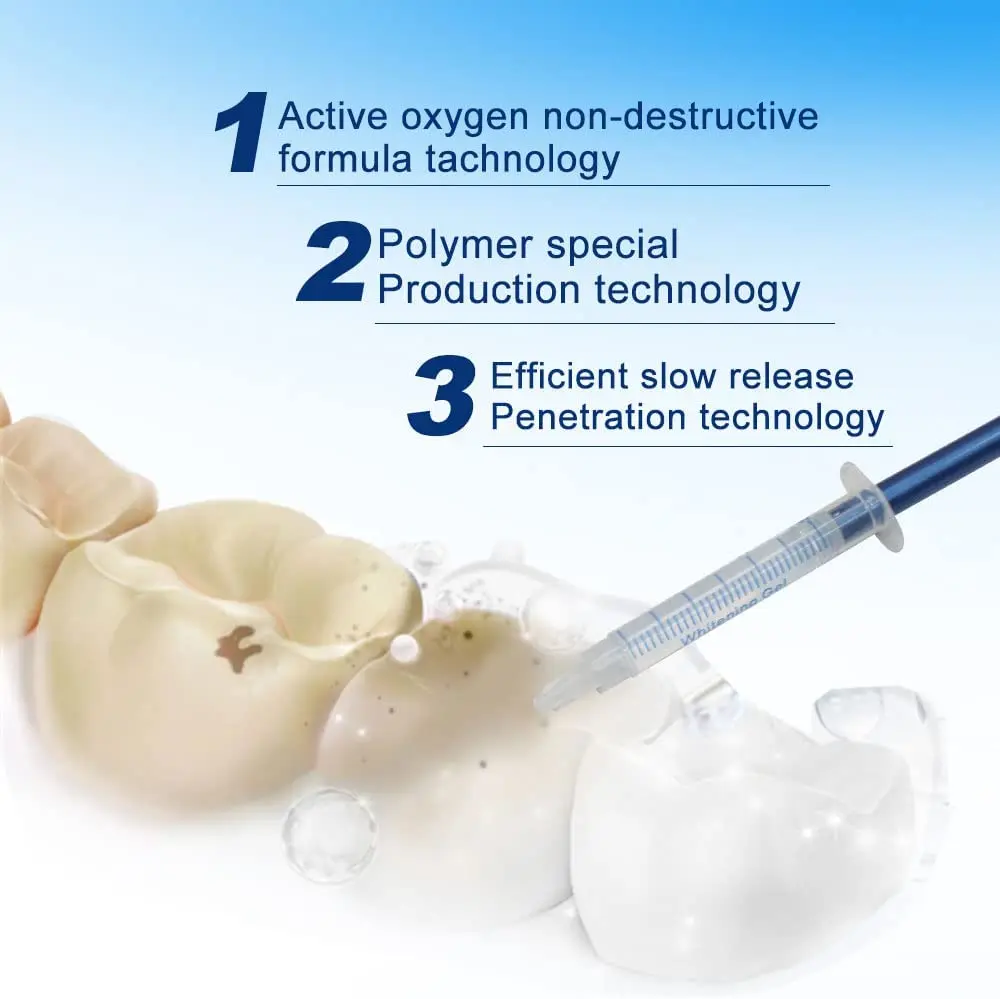 Clinic Professional Teeth Whitening Gel Kit Custom Private Logo 35% CP 44% HP Tooth Dental Bleaching Whitener Gel Wholesale