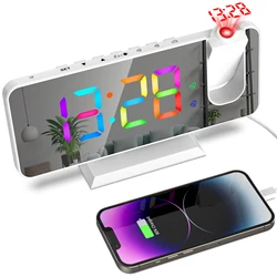 2023 New Arrivals Dynamic RGB Color Changing Table Desktop Led Clocks Loud Digital Alarm Clock