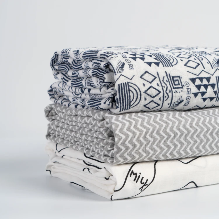 Baby swaddle Blanket Organic 100 Bamboo Cotton Receiving Blanket Print Baby Cribs Sheets Muslin Blanket