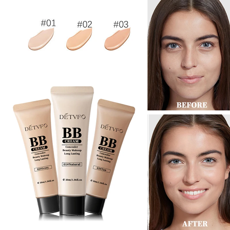 Waterproof Glow Brand Base Vegan Private Label Korean Cosmetic Makeup Face Natural Organic Foundation Bb Cream