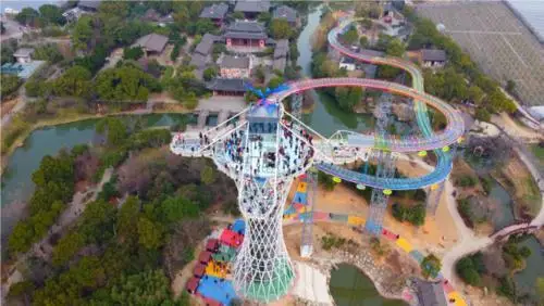 The new popular amusement park king glass drift comprehensive challenge tower