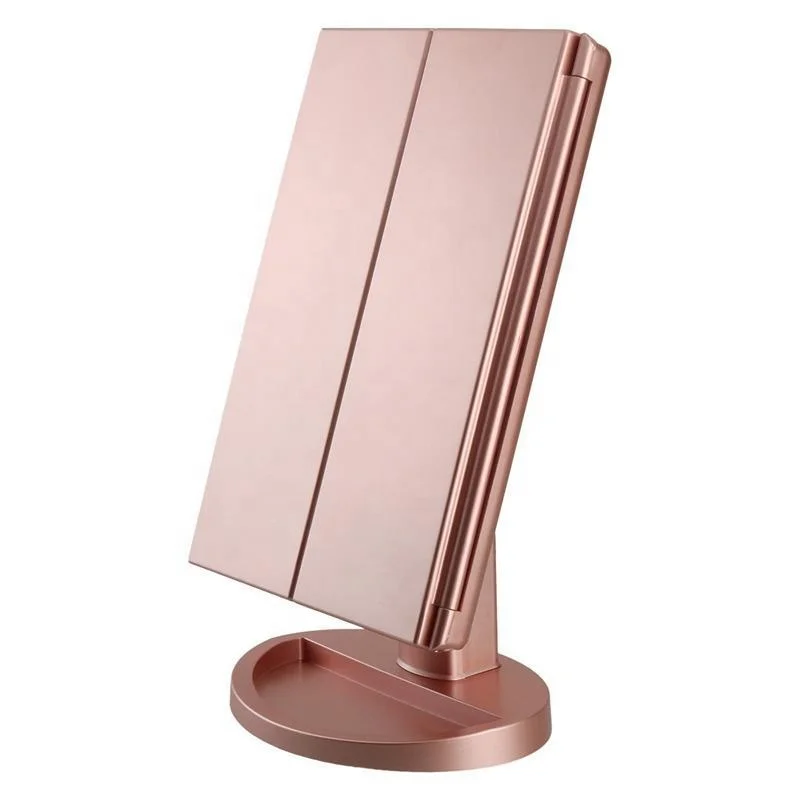 Hot Sale Magnification Make up Mirror With LED Brightness Adjustable USB Rechargeable