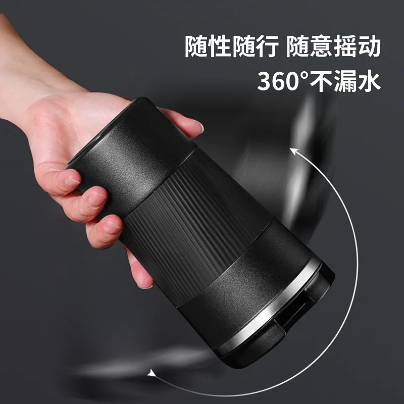 2020 new 304 stainless steel vacuum coffee cup convenient 510ml holster Mark office laser logo