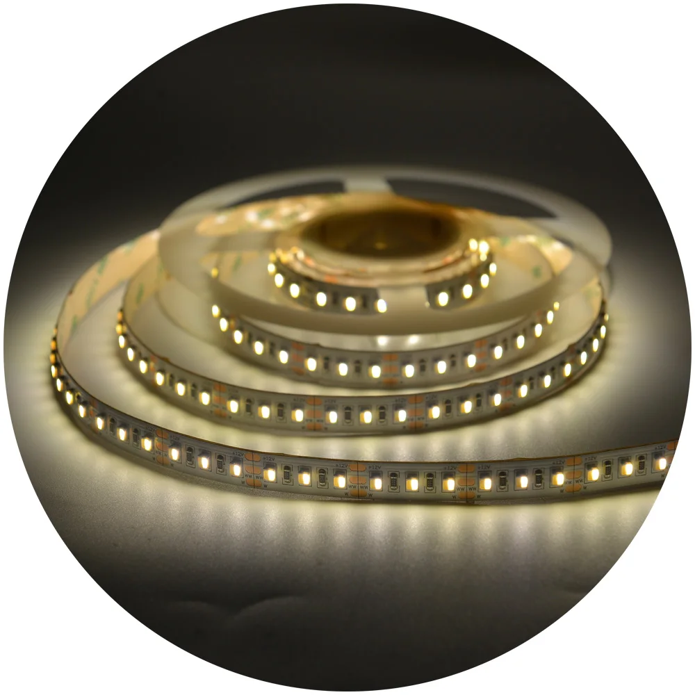 flexible dural color 2700-6500K 2in1 smd2835 120leds/m DC12V DC24V led strip cct for cabinet light