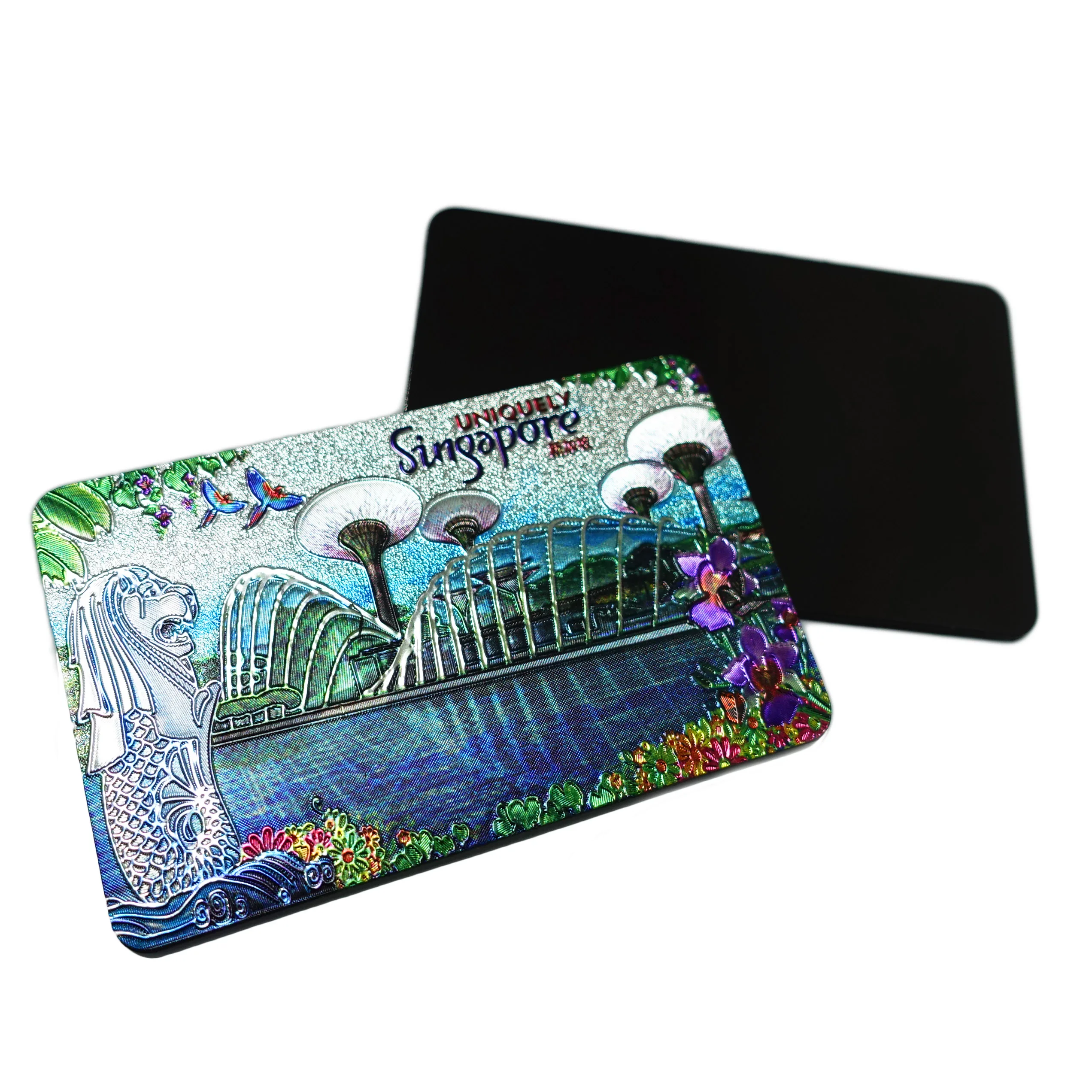 High Quality Personalized Custom Landscape Paper Foil Souvenir Foil Fridge Magnets Customized Gift Magnet Souvenir