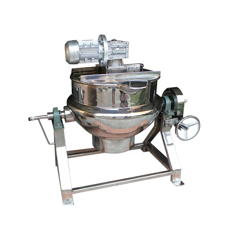 Industrial Size Cooking Pots Tiltable Interlayer Boiler 600L Double Jacket Kettle