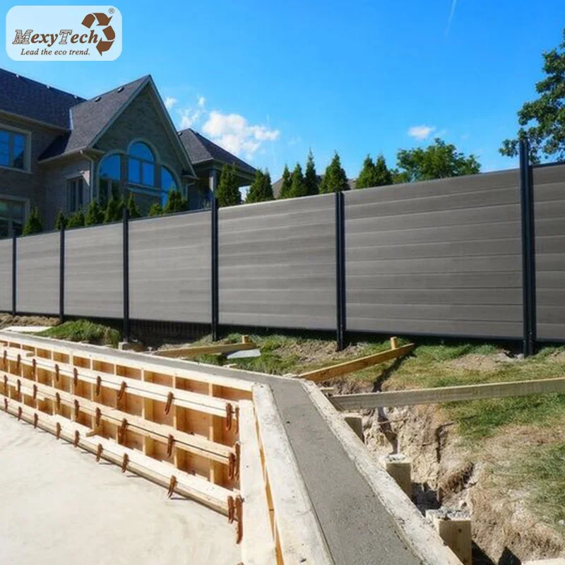 
Mecofence wpc garden fence panel with aluminium post 