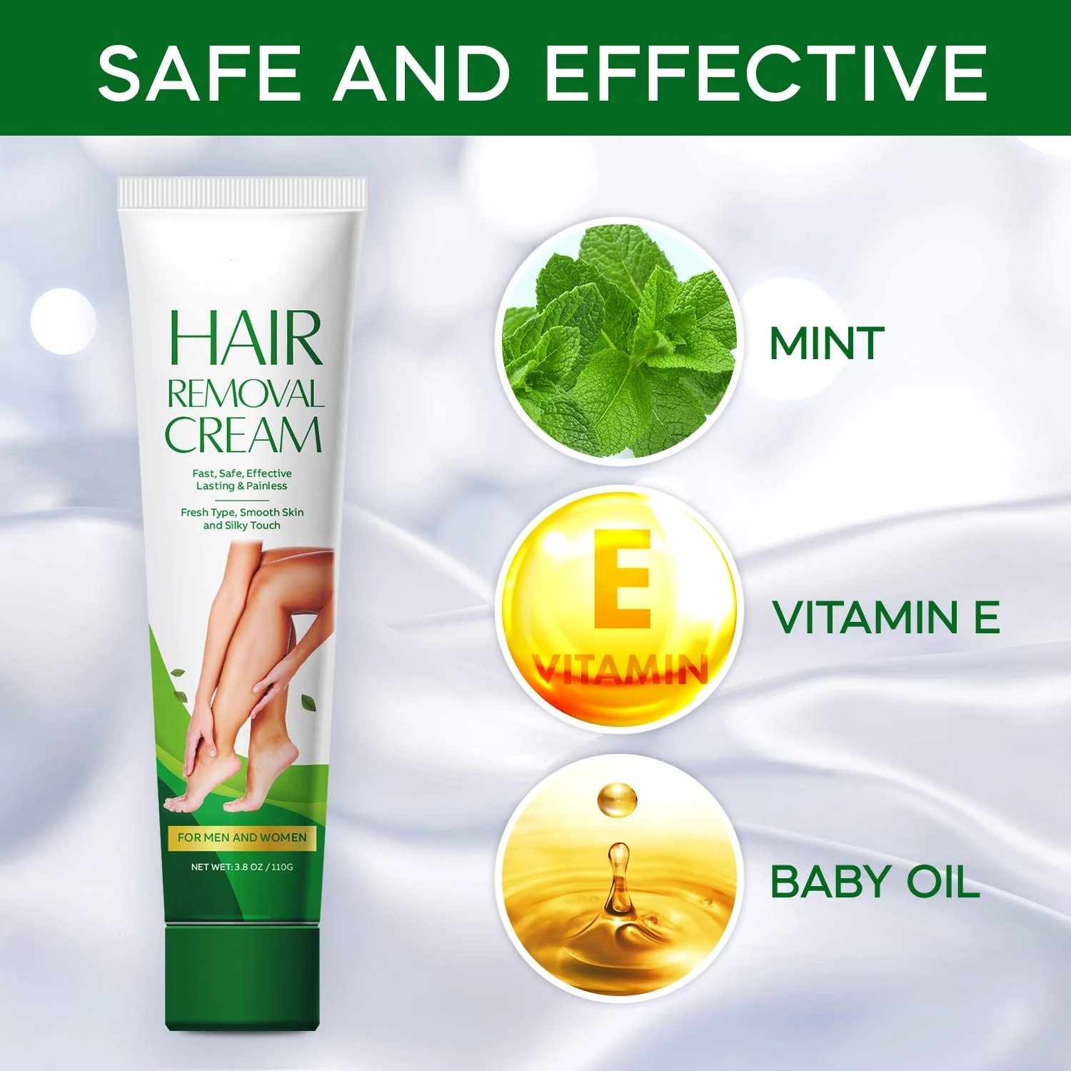  OEM Painless Depilatory Legs Depilation Armpit hair removal cream Private label
