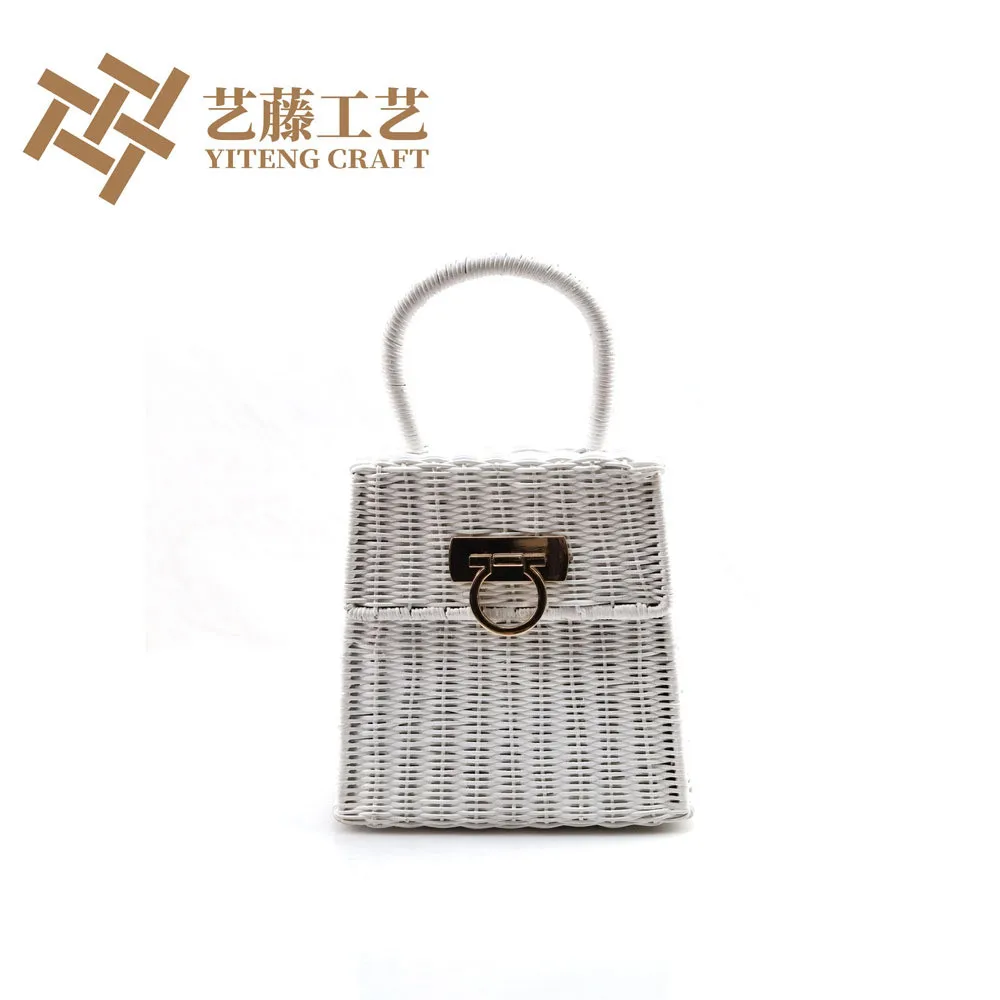 OEM ODM Sac A Main En Rotin Femme De Plage Bolsa Feminina Bali Woven Women Ladies Vintage Mini Rattan Beach Tote Bags Handbags