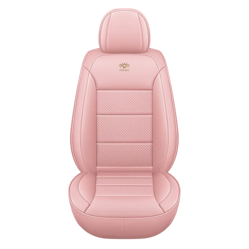 Sports Leather Car Seat Covers Full Set Protector Separate Headrest Cap Universal Fit for GMC Sierra 1500