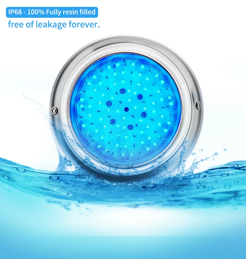 Refined IP68 12V led surface mounted Underwater Lights 6W 10W 15W LED Swimming Pool Light lampe piscine luz da piscina