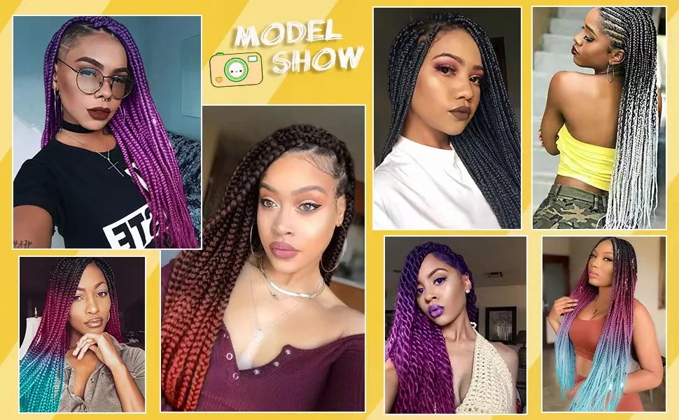 Discount price Prestretched braiding hair wholesale 165g braids Yaki Texture Synthetic Hair  Extension natural box hair