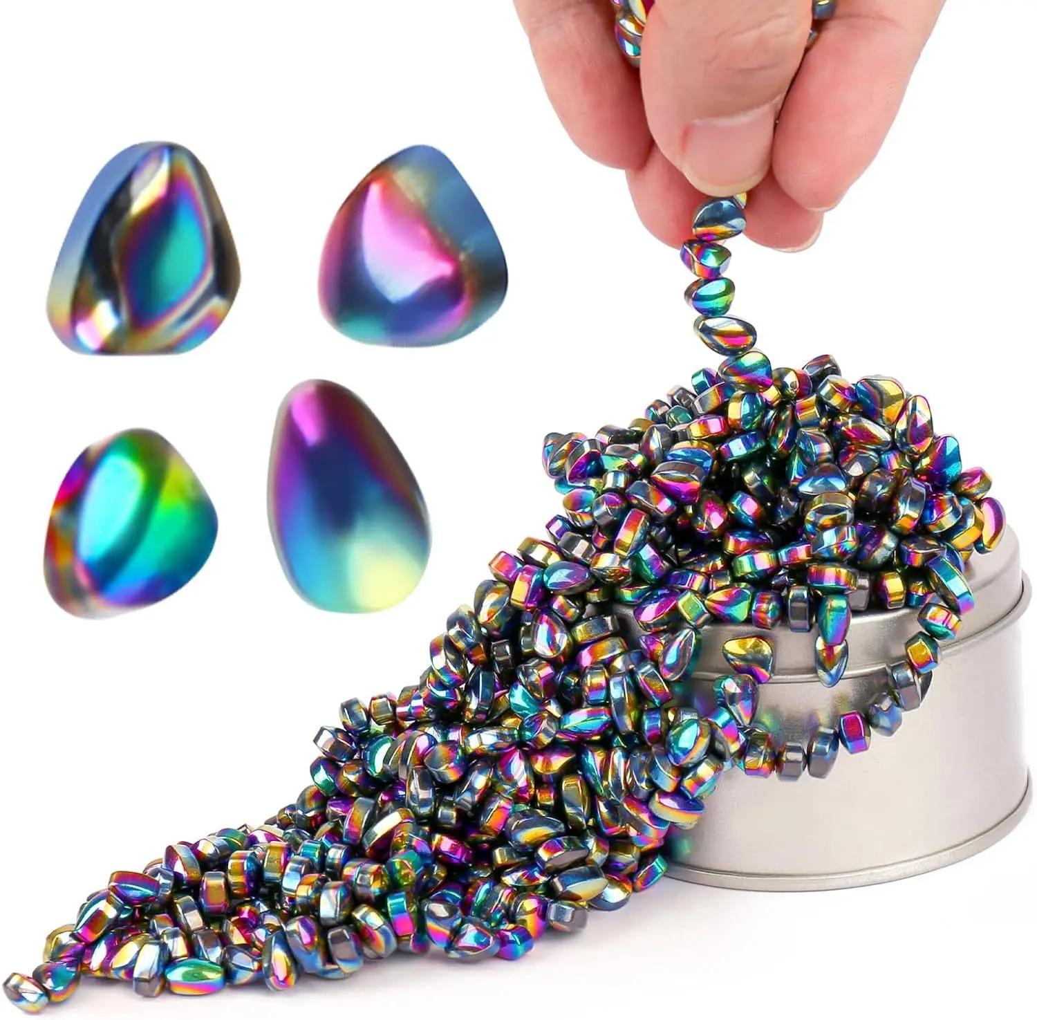 510 grains Colorful Weak Magnetics Ferrite Stones Funny Desk Magnet Stones Magnetics Block Set For Kids