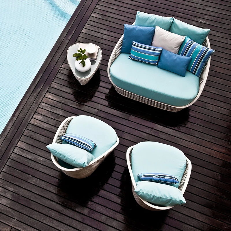 External sessions contemporary patio set swimming pool garden seats wicker furniture waterproof outdoor patio furniture