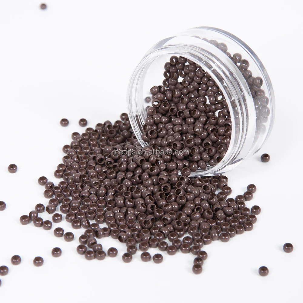 2.5x1.5x2.0 mm Hair Extension Beads Micro Link Nano Copper Beads for I Tip Human Hair Extensions