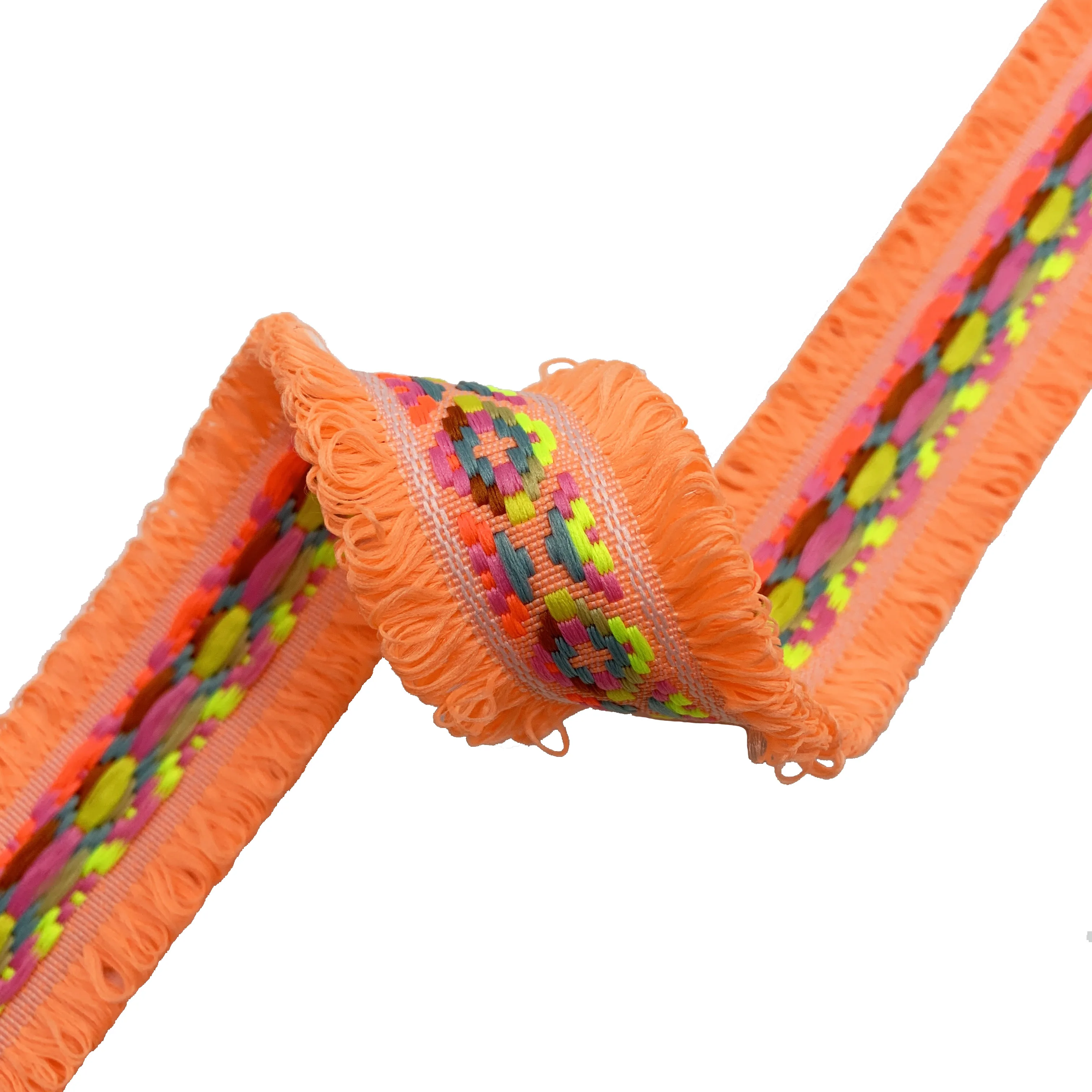 High Quality Jacquard Plain Purl Tassel Ribbon Webbing Tape Polyester Strap For Edging Decorations Home Textiles Crafts