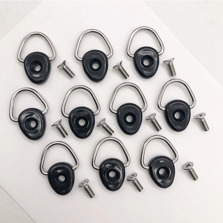 
kayak DIY repair accessories oval D-ring durable plastic stainless steel with screw kit 