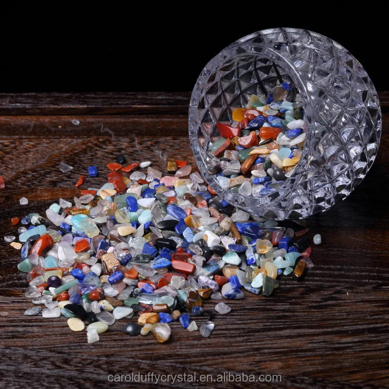 Wholesale High Quality A Lot of Natural Colorful Crystal Chip Quartz Tumbled Stone Healing Decoration