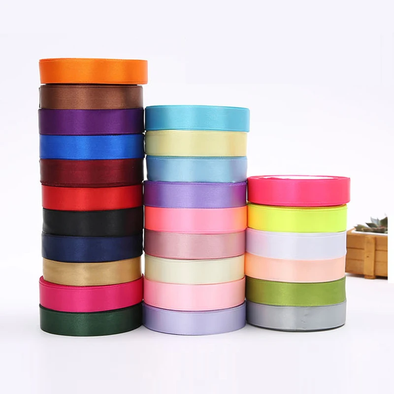 Wholesale 1cm Single-Sided Ribbon Cake Baking  Christmas Gift Box Packaging Wedding Decoration Ribbon Custom Ribbon With Logo