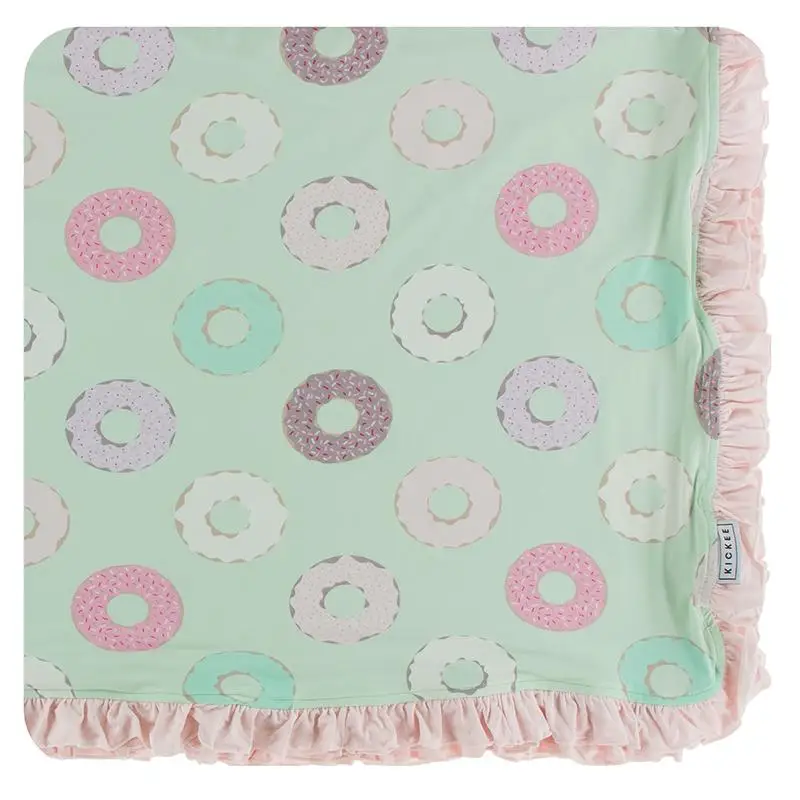 
New Style Bamboo Viscose Infant toddler Double Layered Ruffle Blankets 