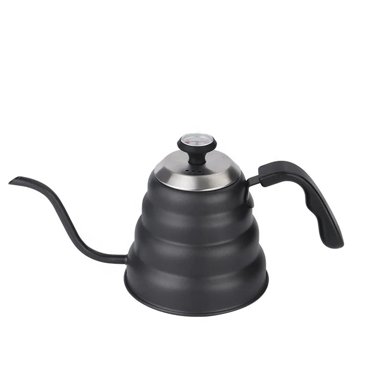 304 Stainless steel cloud hand -brewed home coffee pot,Japanese-style fine mouth with thermometer temperature cloud hand-brewed