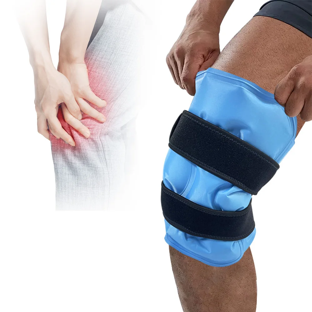 Soft Reusable with Adjustable Knee Ice Pack Wrap Hot & Cold Therapy Gel Ice Pack Cold Compress For Knee Heat Pad For Arthritis