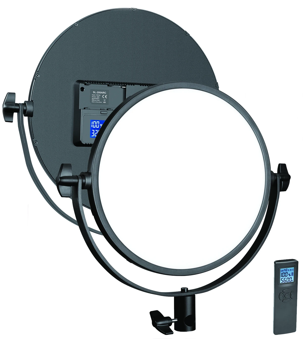 NiceFoto SL-360ARC Rechargeable Photograph Video Photo Bi-color Studio Round LED Slim Flat Panel Light