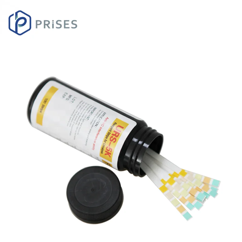 Bld/Ket/Glu/PRO/pH Urine Test Strips 100 Pieces/barrel - 5 Parameters Reagent Strip for Urinalysis